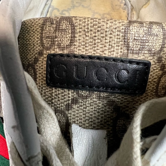 Gucci sneakers signature logo design Beige and cream Size 10.5-  11 - Picture 6 of 10